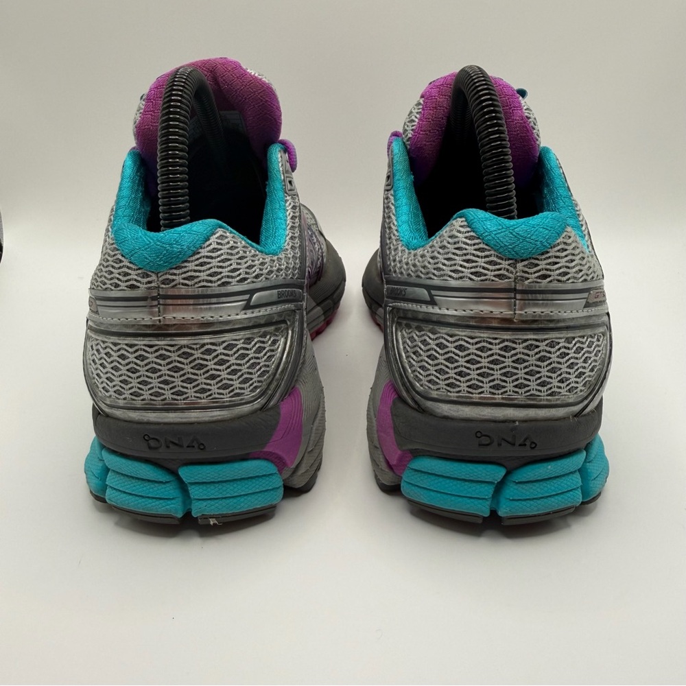 Brooks Adrenaline GTS 17 Women's Size 7 2E EX Wide Running Shoes Silver Purple - Picture 6 of 16
